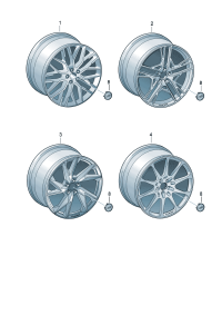 4S0601025AA-Wheel rim-aluminium alloy   Colour code: