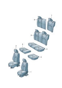 1JD881021ACLGB-Complete seat with back (flannel ash)