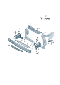 8T0807081F-Plate, bumper D-21.01.2013