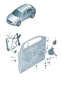 8U0837461-WINDOW WINDER LH FRT/A6