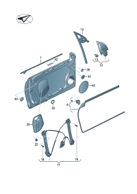 5K7837461E-Window regulator without m