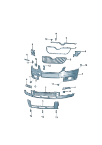 5LD853651A-GRILLE RADIATOR
