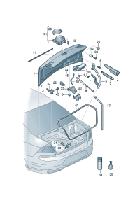 3GD827665-SPRING-RETURN,REAR BRAKE SHOE