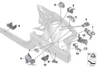 41007284095-Bracket brake hose lh