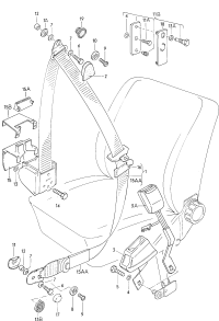 323857705BF041-S/belt assy -3 point (black)