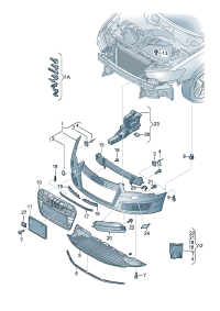 4GD807065A-Plate, bumper For parking steering assist mounting The car model of the unit