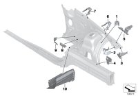 41002993043-Bracket, intake muffler, rh/lh