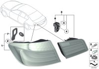 63217203229-REAR LEFT LAMP ON THE WING