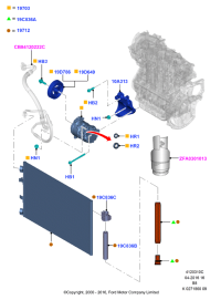 AV1119D629BA-Repair kit-compressor (1.6L DURATORQ DI TC (95 PS) OR 1.6L DURATORQ CR TC (115 PS)-DV6)