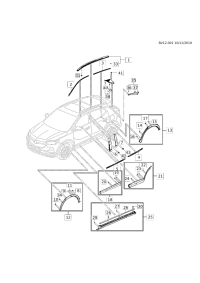 42725486-Member, luggage compartment side (for non-functional roof garnish) (incl. 33)