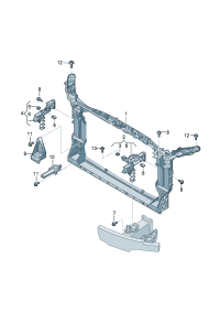 4K0805594-Bracket, frt w/water Bracket, cooler