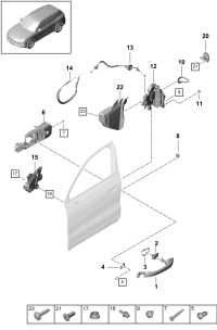 9Y0837205C-Handle, outer Deprecated parts