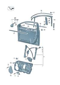 3CD837461-Window regulator lh & rh Cooperate as needed: