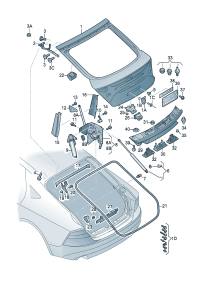 4G8827025B-Cover, rr. hatch  Porsche panamera: D-10.10.2011