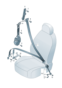 8YG857705A-S/belt assy-tri Automatic unit, s/belt tensioner & Limiter