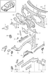 95850246900-Crossmember Porsche panamera: