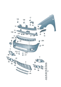18G807221GGRU-Cover, bumper (primer)