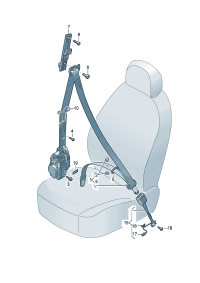 8W0857705-S/belt assy -3 Atm & s/belt tensioner  [Note] * * * * * * **Install now only * * **Order w