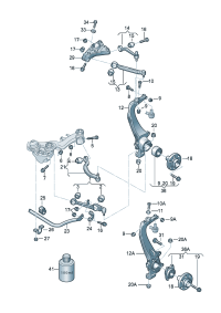 8D0411309M-Bar, stabilizer