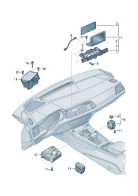 80D919605-Display unit For multi-media interface MMI