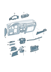 19G858417C63B-Baffle plate (Driver seat) (silver)
