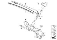 61627138508-WIPER BLADE-REAR-X5/E39