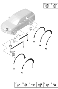 9Y0837096CY-Garnish assy-dr Porsche panamera: