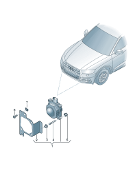 80A907541-Control unit, with software, Control assy-clearance And radar sensor