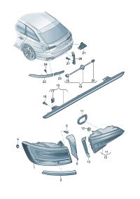 4K5945223C-LED taillight Location for common use: