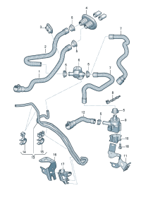 8R0819376J-Coolant hose D -MJ 2010