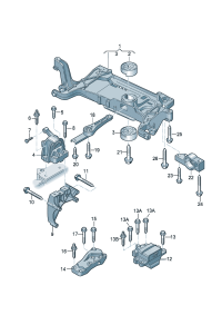 8J0199555K-Mounting, transaxle
