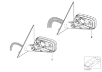 51167190637-Heated outside mirror without glass lh