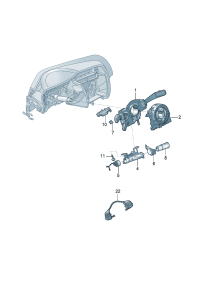 18G953513G-Turn signal, high beam lamp Switch & low beam lamp And stop lamp