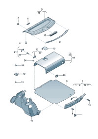 16D863413A-Shelf, rear Finisher