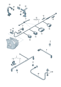5N0971228F-Wiring harness-battery positiv D -MJ 2013