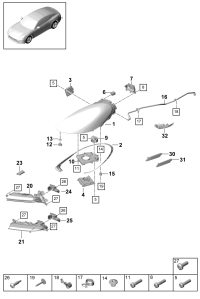 971941039G-LED HEADLIGHT/718 BOXTER