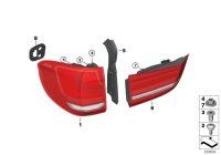 63217470885-REAR LEFT LAMP ON THE WING