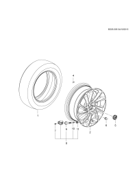 26201064-Wheel, front, rear