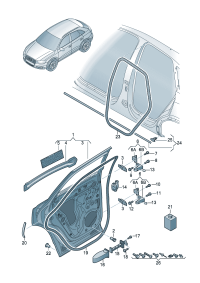8U0833052-Door assy-rr, lh D  -21.04.2014