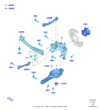 CV6Z1104F-Hub assy-wheel (w/o)