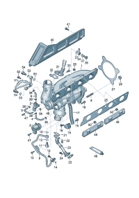 06H145701J-Turbo, exhaust manifold Supercharger