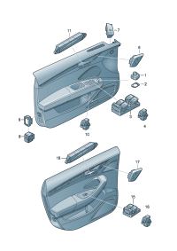 4H0959831A-Knob, for power Lid lock operating