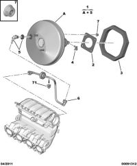 4578F2-Union, brake vacuum