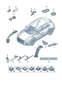 1EA971445-Duct-cable Axle assy-fr