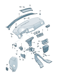 1J0857474D1QA-Cover For strap tone Unit car