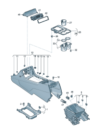 7P1863212C-Plate, shift operation mechanism For band wood Model of lining