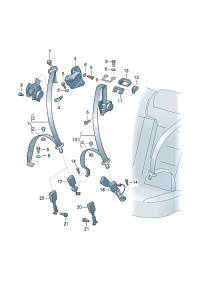 3D0857864-Bearing S/belt assy -3