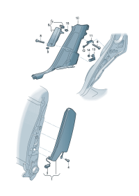 8R0880241B-Unit, side air bag **Install now only * * **Order when ordering * *