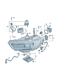 8V0941773C-LED HEADLIGHT/718 BOXTER
