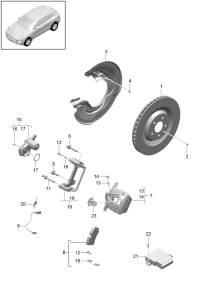 95B615601D-BRAKE DISC REAR-MACAN(95B)
